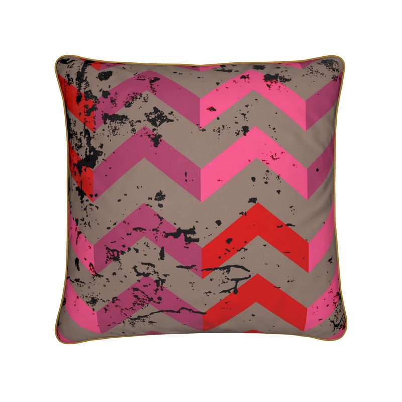 Chevron Splatter Cushion