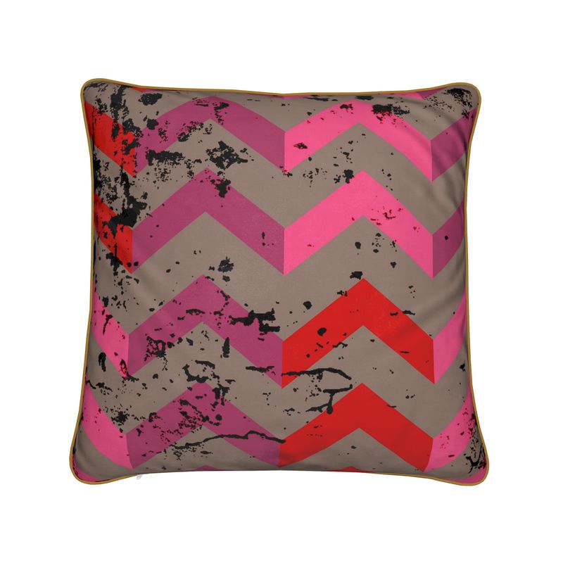 Chevron Splatter Cushion