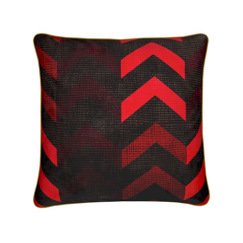 Dark Chevron Handmade Cushion
