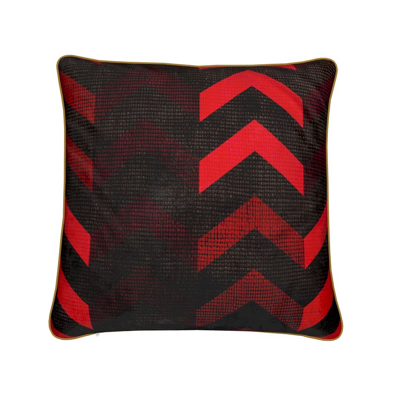 Dark Chevron Handmade Cushion