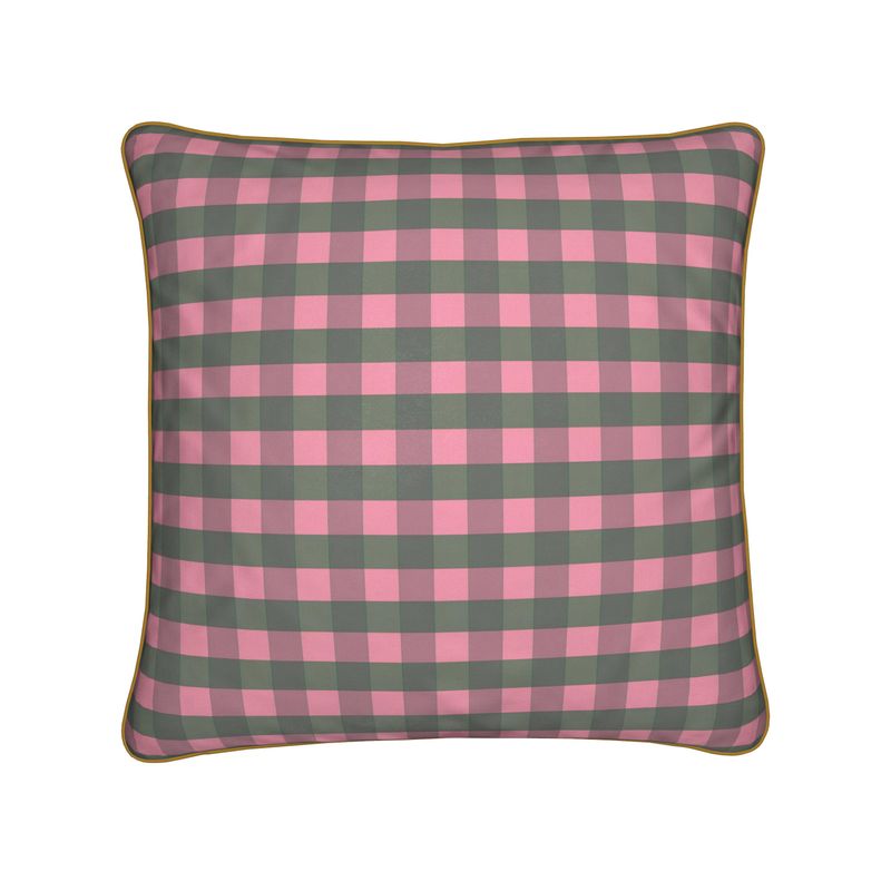 Gingham Handmade Cushion